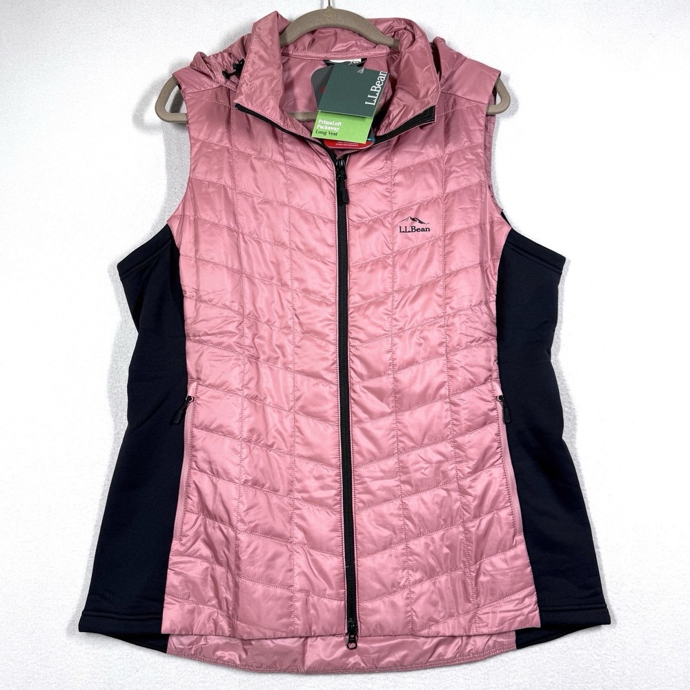 LL Bean Vest Womens XL Petite Primaloft Packaway Long Quilted Lightweight NWT